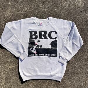 Vintage Jerzees BRC Cows Crewneck Sweatshirt Size Medium